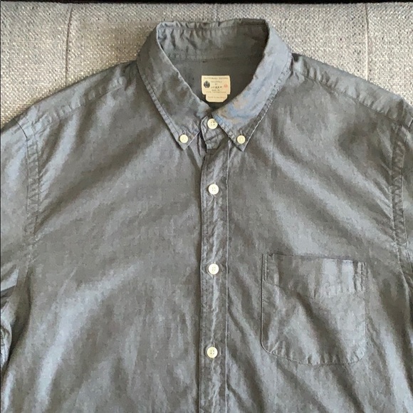 J. Crew Sunwashed Oxford Long Sleeve Shirt Gray - Picture 3 of 5